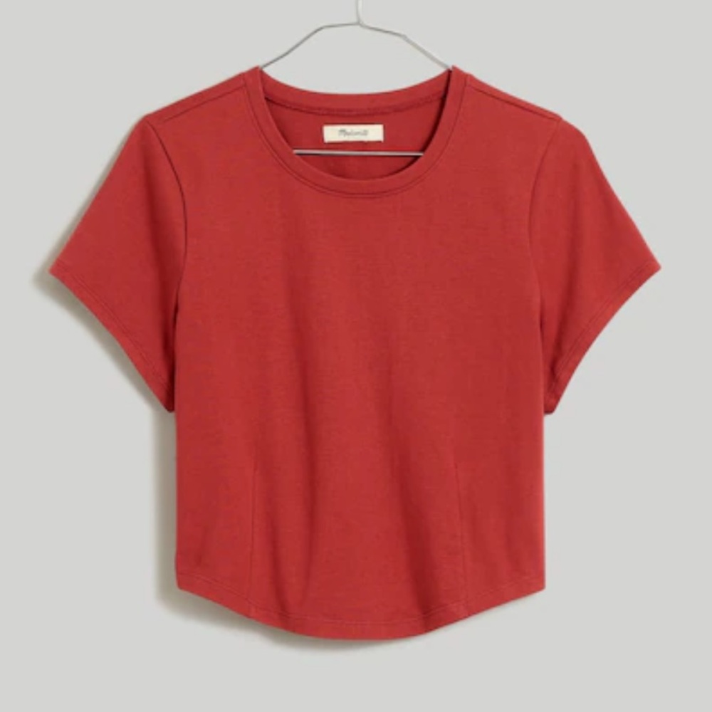 Madewell Heavyweight Jersey Crewneck Tee in Antique Rose